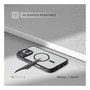 Levelo Magnet Solo Case For iPhone 16 Pro Max, Clearview Technology - Black/Clear