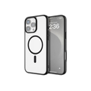 Levelo Magnet Solo Case For iPhone 16 Pro Max, Clearview Technology - Black/Clear