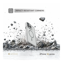 ليفيلو ماجينت سولو غطاء لهاتف ايفون 16 برو، تقنية كليرفيو، هيكل هجين - رمادي/شفاف 