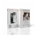 ليفيلو ماجينت سولو غطاء لهاتف ايفون 16 برو، تقنية كليرفيو، هيكل هجين - رمادي/شفاف 