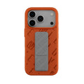 Levelo Morphix Vallo For iPhone 17 Pro Faux Leather Gripstand Case -Orange