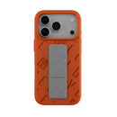 Levelo Morphix Vallo For iPhone 17 Pro Faux Leather Gripstand Case -Orange
