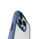 Levelo Solo Case For Iphone 16 Pro Max, Impact Resistant Corners - Blue/Clear