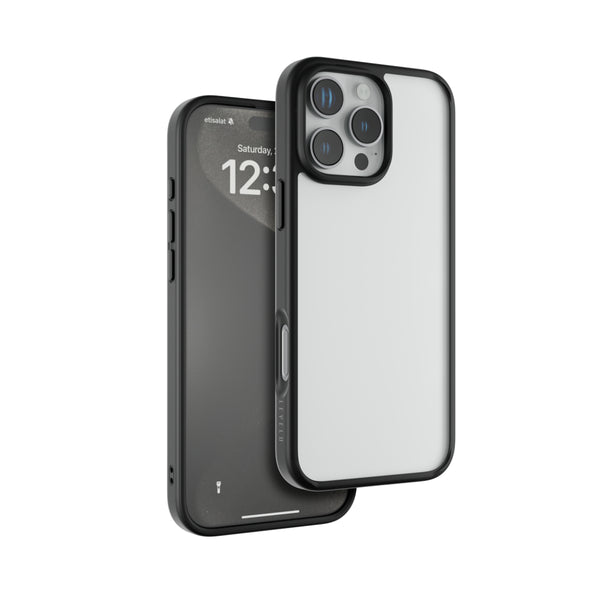 Levelo Solo Case For Iphone 16 Pro Max, Impact Resistant Corners - Black