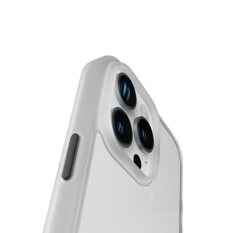 Levelo Solo Case For Iphone 16 Pro Max, Impact Resistant Corners, Clearview Technology - White/Clear