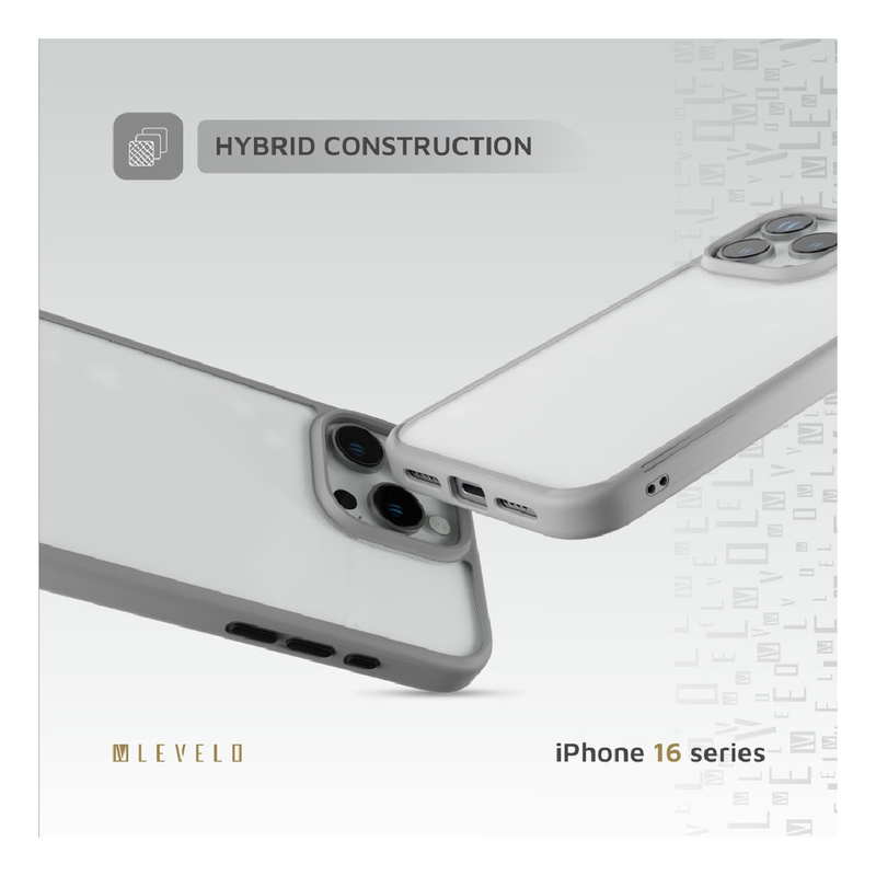 جراب ليفيلو سولو لهاتف iPhone 16 Pro - رمادي