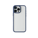 Levelo Solo Case For iphone 16 Pro, Impact Resistant Corners, Clearview Technology - Deep Blue/Clear