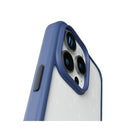 Levelo Solo Case For iphone 16 Pro, Impact Resistant Corners, Clearview Technology - Deep Blue/Clear