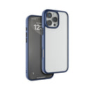Levelo Solo Case For iphone 16 Pro, Impact Resistant Corners, Clearview Technology - Deep Blue/Clear