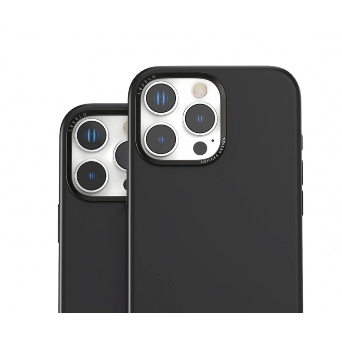 Levelo lris MagSafe Liquid Silicone Case For iphone 16 Pro Max - Black