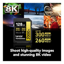 Lexar 128GB Professional 2000x SDXC UHS-II Card GOLD Series - Black