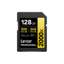Lexar 128GB Professional 2000x SDXC UHS-II Card GOLD Series - Black