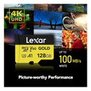Lexar 128G Professional microSDXC UHS-II Card - Gold