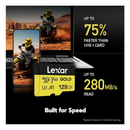 Lexar 128G Professional microSDXC UHS-II Card - Gold
