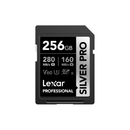 ليكسار سيلفر برو بطاقة ذاكرة احترافية 256 جيجابات SDXC UHS-II - أسود