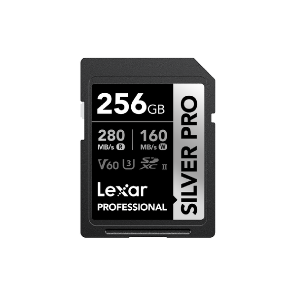 Lexar 256GB Professional SILVER PRO SDXC UHS-II Card - Black