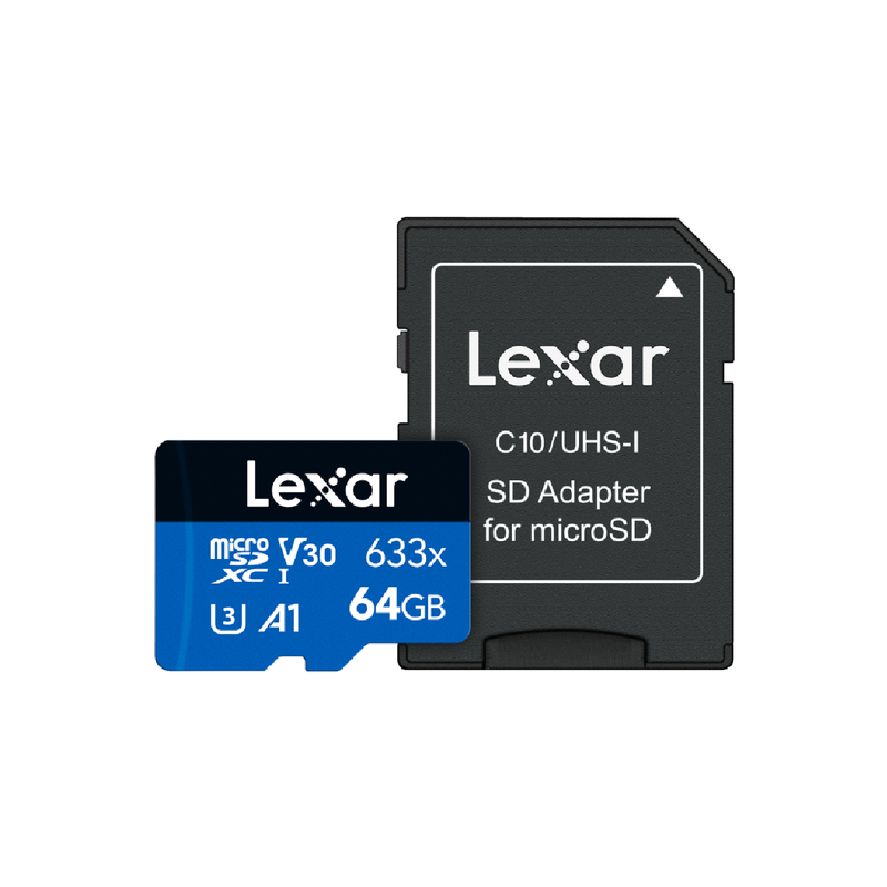Lexar 64GB High-Performance 633x microSDHC/ microSDXC UHS-I Card Series - Blue