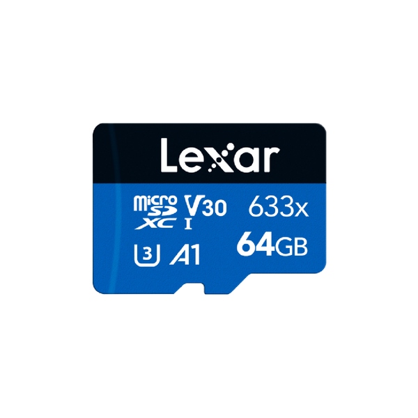 Lexar 64GB High-Performance 633x microSDHC/ microSDXC UHS-I Card Series - Blue