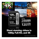 Lexar 128GB Professional SILVER PRO SDXC UHS-II Card - Black