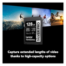 Lexar 128GB Professional SILVER PRO SDXC UHS-II Card - Black