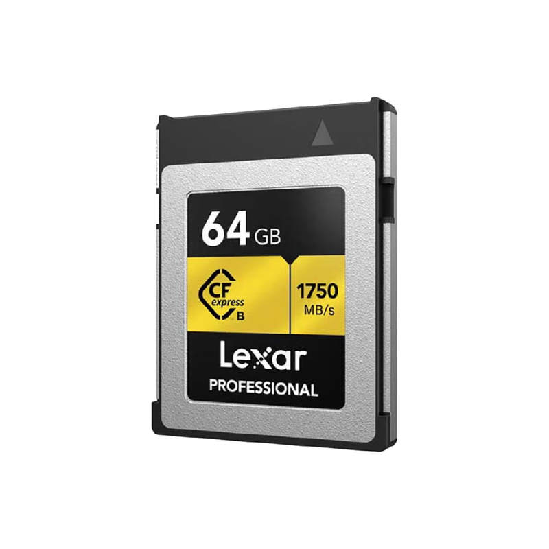 ليكسار بروفيشنال CFexpress 2.0 نوع B سلسلة بطاقة بسعة 64 جيجابايت - ذهبي