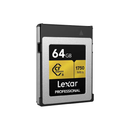 ليكسار بروفيشنال CFexpress 2.0 نوع B سلسلة بطاقة بسعة 64 جيجابايت - ذهبي