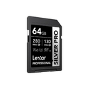 Lexar 64GB Professional SILVER PRO SDXC Card UHS-II - Black
