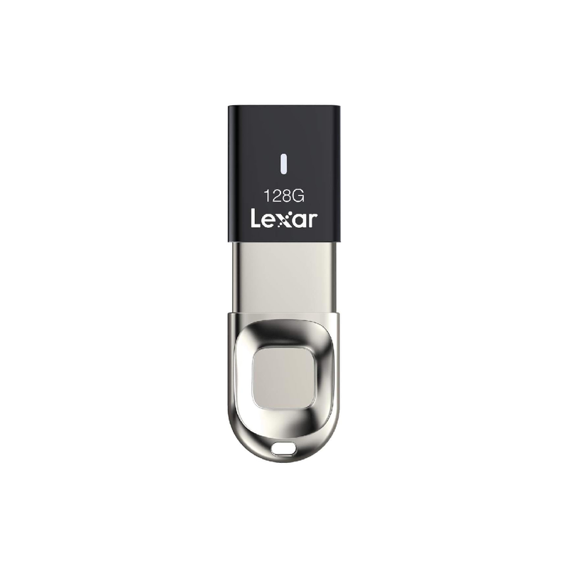 Lexar JumpDrive F35، قارئ بطاقات USB مع بصمة الإصبع، 128 جيجابايت