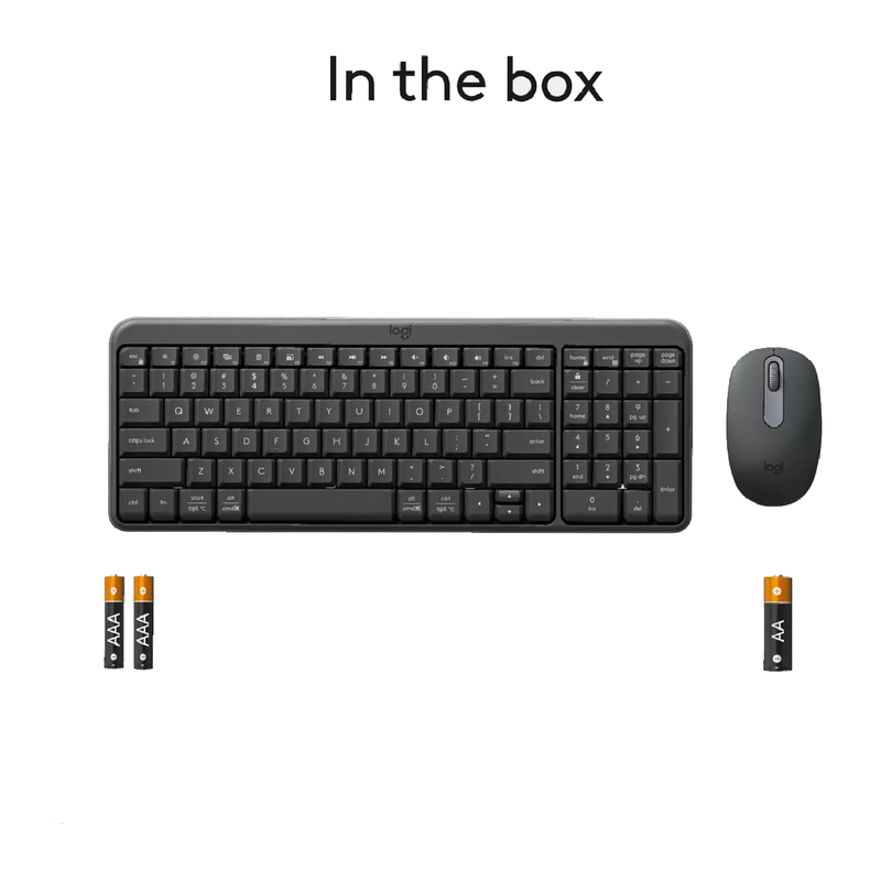 Logitech MK250 Bluetooth Wireless Mouse and Keyboard Combo - Black