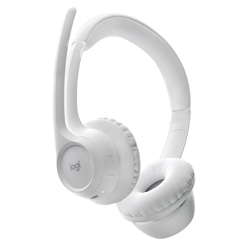 Logitech Zone 300 Wireless Bluetooth Headset With Noise-Cancelling Microphone - 981-001417 - White