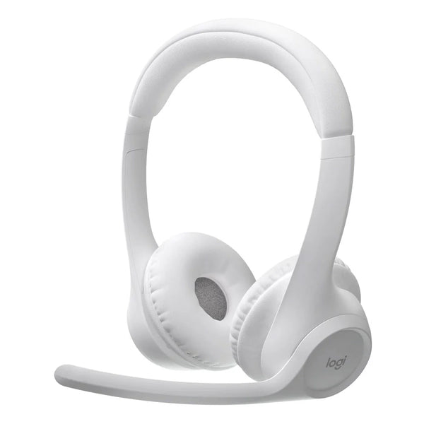 Logitech Zone 300 Wireless Bluetooth Headset With Noise-Cancelling Microphone - 981-001417 - White