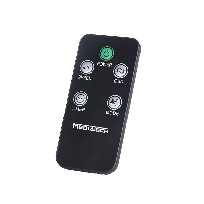 MediaTech Stand Fan, 18 Inch, 3 Speeds, 6 Blades, MT-SF42M - Black