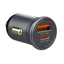 Maxco MQ06 PD3.0 Fast Car Charger 30W USB-A +  USB-C Ports - Black