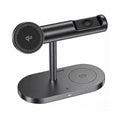 Maxco MW16 4-in-1 Qi2 Magnetic Wireless Charger Stand with Night Light - Black