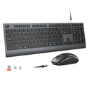 ميشن C2000 لوحة مفاتيح وماوس لاسلكية - أسود