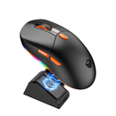 ميشن GW38 ماوس لاسلكي ثلاثي الأوضاع مع قاعدة شحن مغناطيسية - أسود