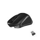 ميشن ميني جو BT ماوس صغير الحجم للسفر 2.4 جيجاهرتز لاسلكي لطيف وهادئ وأنيق للمكتب - أسود