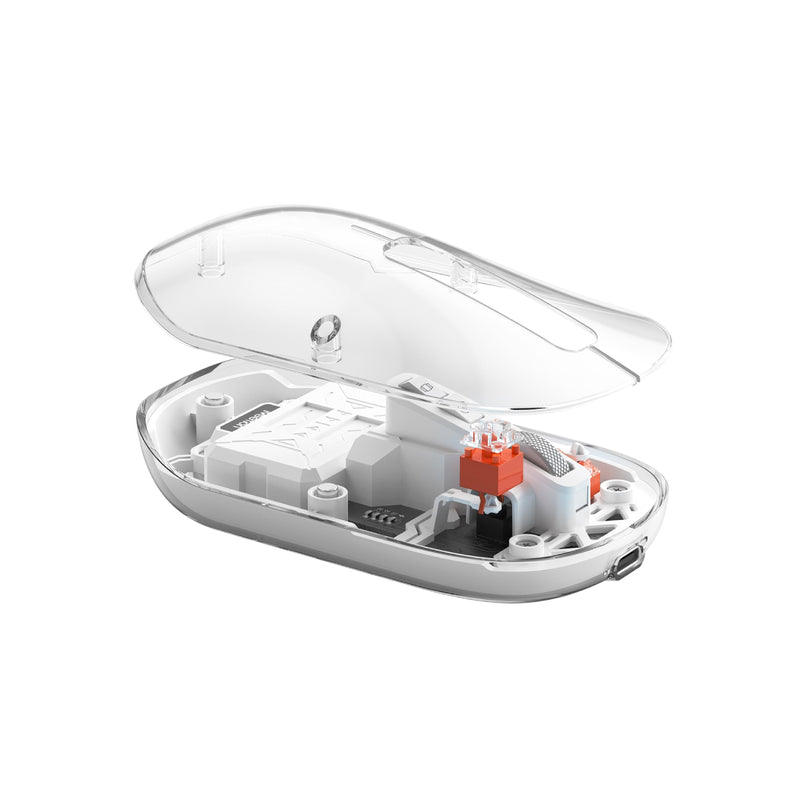 Meetion Mouse Wireless 2.4g, Bluetooth Type-C Charging 4 levels of adjustable DPI - Silver