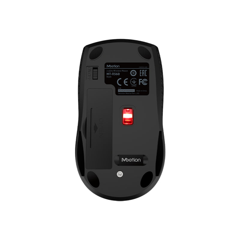 Meetion R560 Wireless Mouse With 2.4GHz USB Nano receiver 1600 DPI - Black