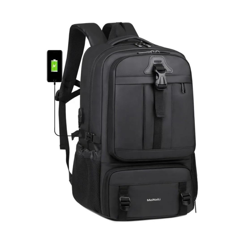 Meinaili Multi-Functional Waterproof, Expandable, Shoes Storage, Business Backpack, Laptop 17 inch Large Capacity AT-7 - Black