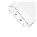 System Max SM-45CC Charger Mini PD 45w 2-USB-C GAN - White