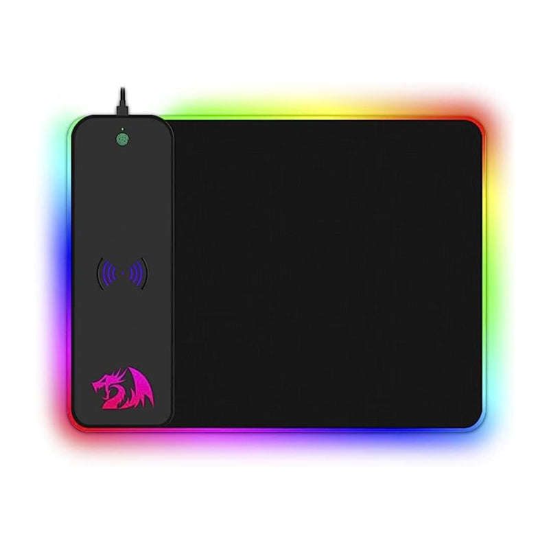 Redragon P028 CRATER RGB Gaming Mouse Pad And Fast QI 10W Wireless Charging – Size 400 X 300 X 9 Mm