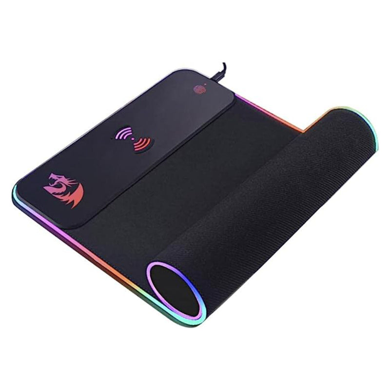 Redragon P028 CRATER RGB Gaming Mouse Pad And Fast QI 10W Wireless Charging – Size 400 X 300 X 9 Mm