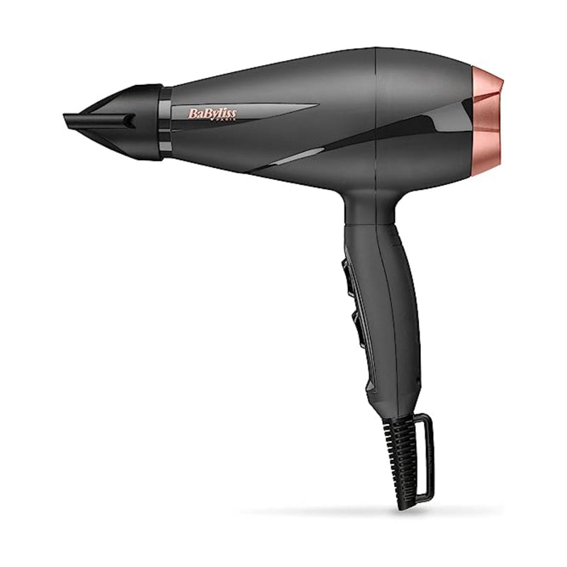 Babyliss Smooth Pro Hair Dryer, 2100 Watt, 6709DE - Black Rose Gold + Babyliss ST327E Hair Straightener - Black Gift🎁