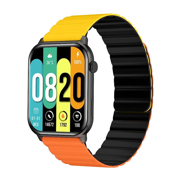 Kieslect Ks Bluetooth Calling Smart Watch Clear & Stable Bluetooth Callings,  1.78”Colorful AMOLED Display (Double Strap) - Black