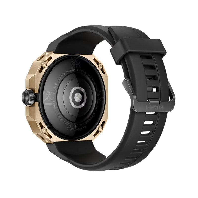 HUAWEI WATCH GT Cyber AMOLED, GPS, Speaker, Microphone - Golden Black & Black rubber strap