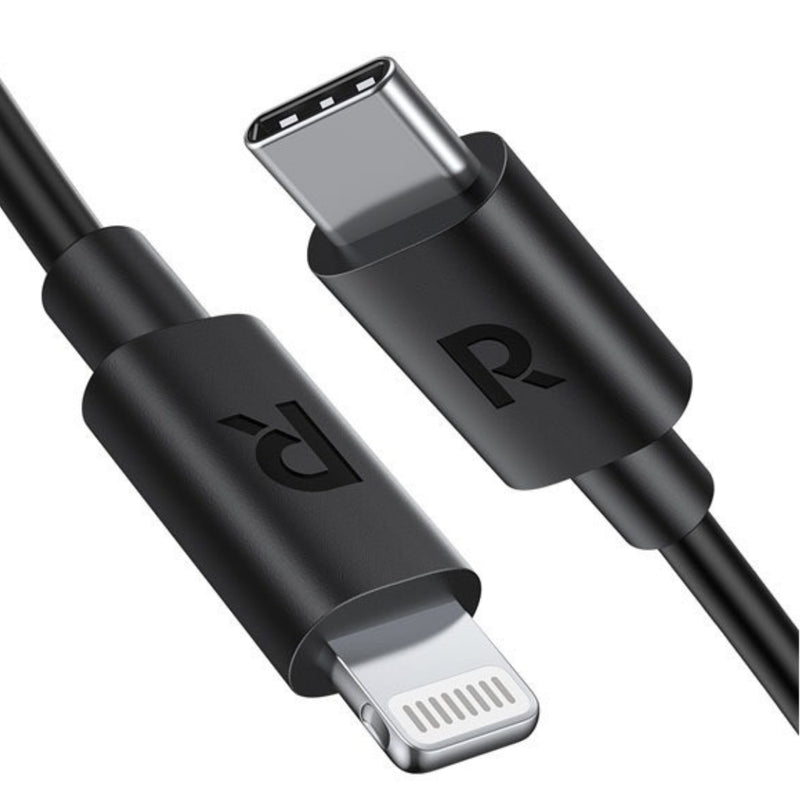 RAVPower Charging cable Type-C to Lightning 1m - Black