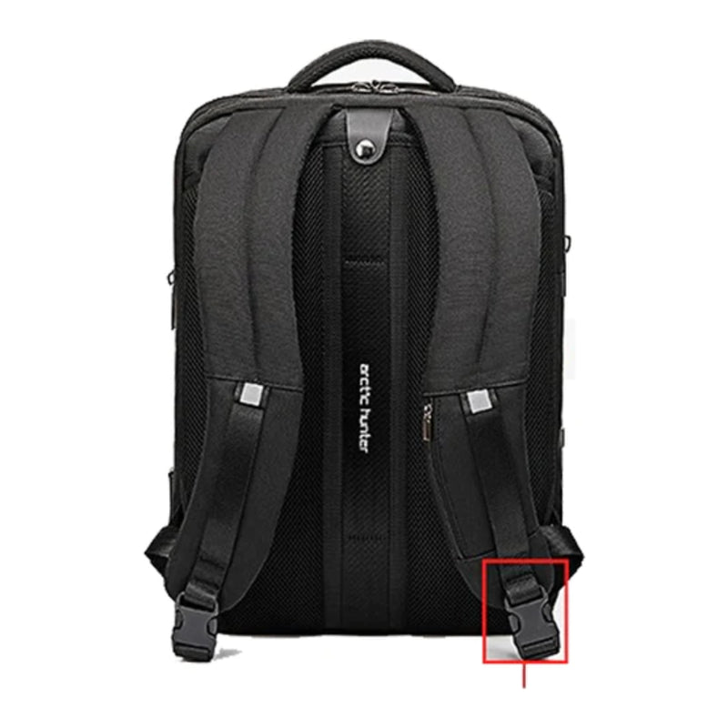 ARCTIC HUNTER B00345 Travel bag for 15.6" laptop back with USB port Water Resistant - Black