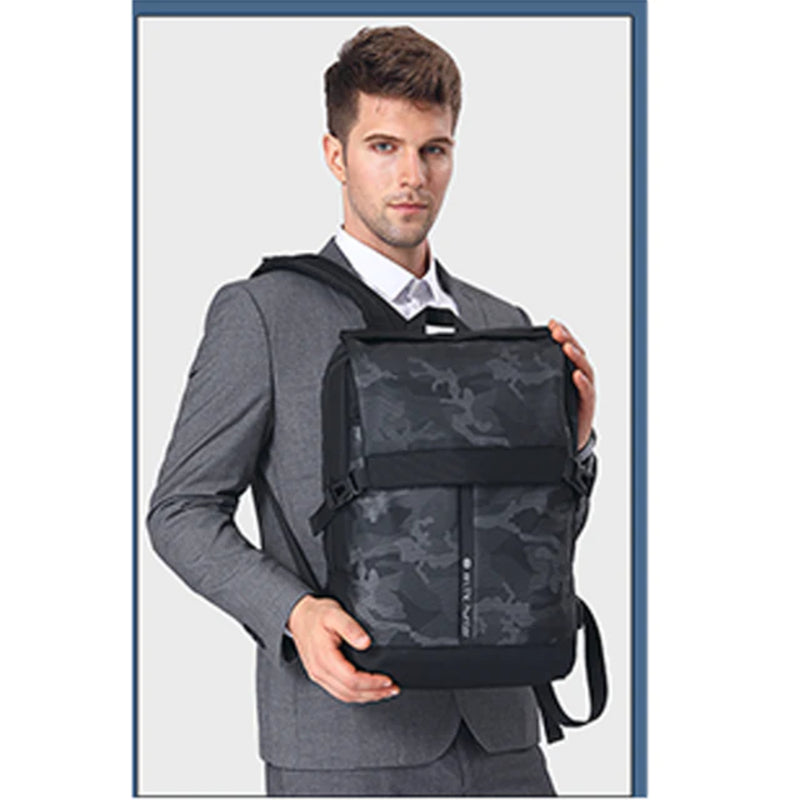 Arctic Hunter B00352 Waterproof Multifunctional 15.6 Laptop Backpack - Black