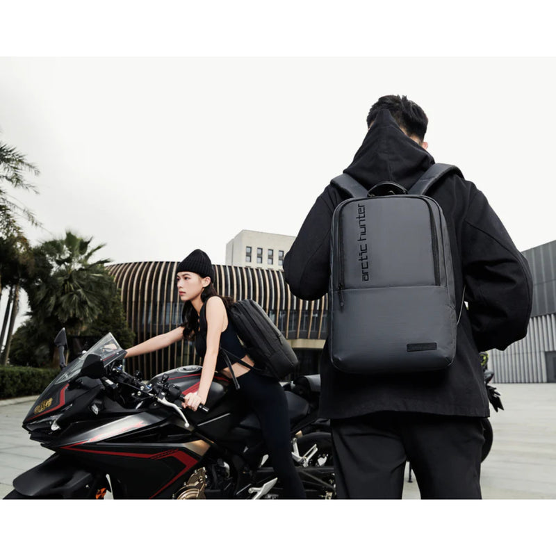 ARCTIC HUNTER B00529 15.6-Inch Laptop Casual Multi-Function Oxford Waterproof Backpack Bag - Black